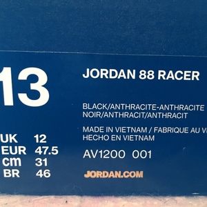 Jordan 88 Racer US MEN Size 13 Black New